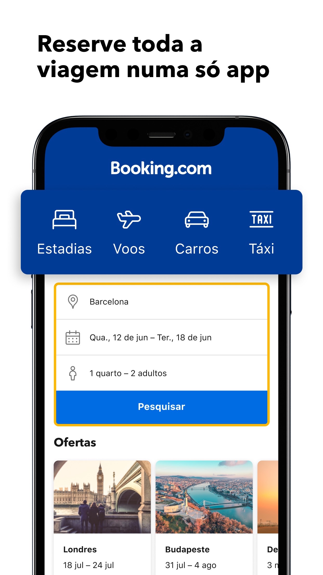 Captura de ecrã 1 da app Ofertas de viagem Booking.com