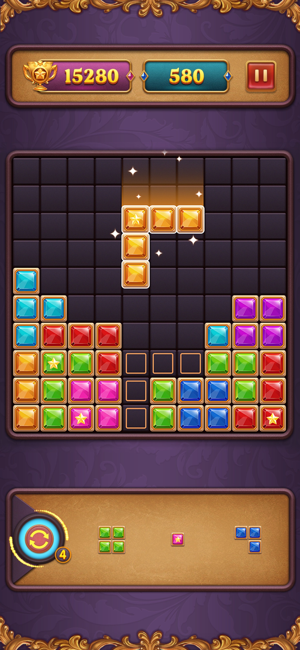 Captura de ecrã 3 da app Block Puzzle: Diamond Star