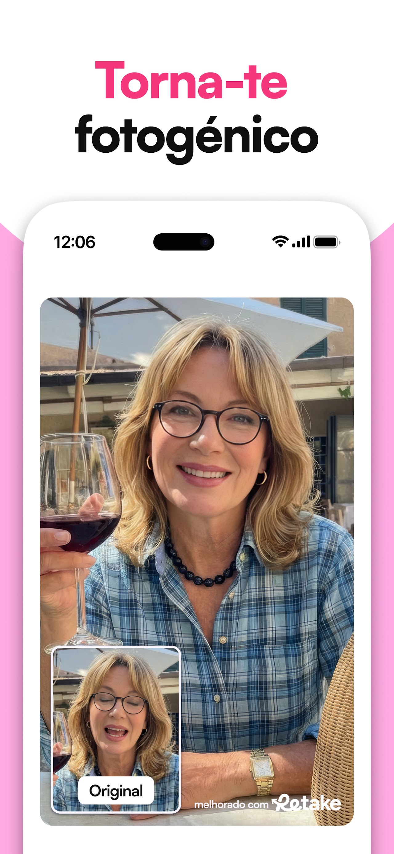Captura de ecrã 3 da app Retake AI: Editor de Fotos