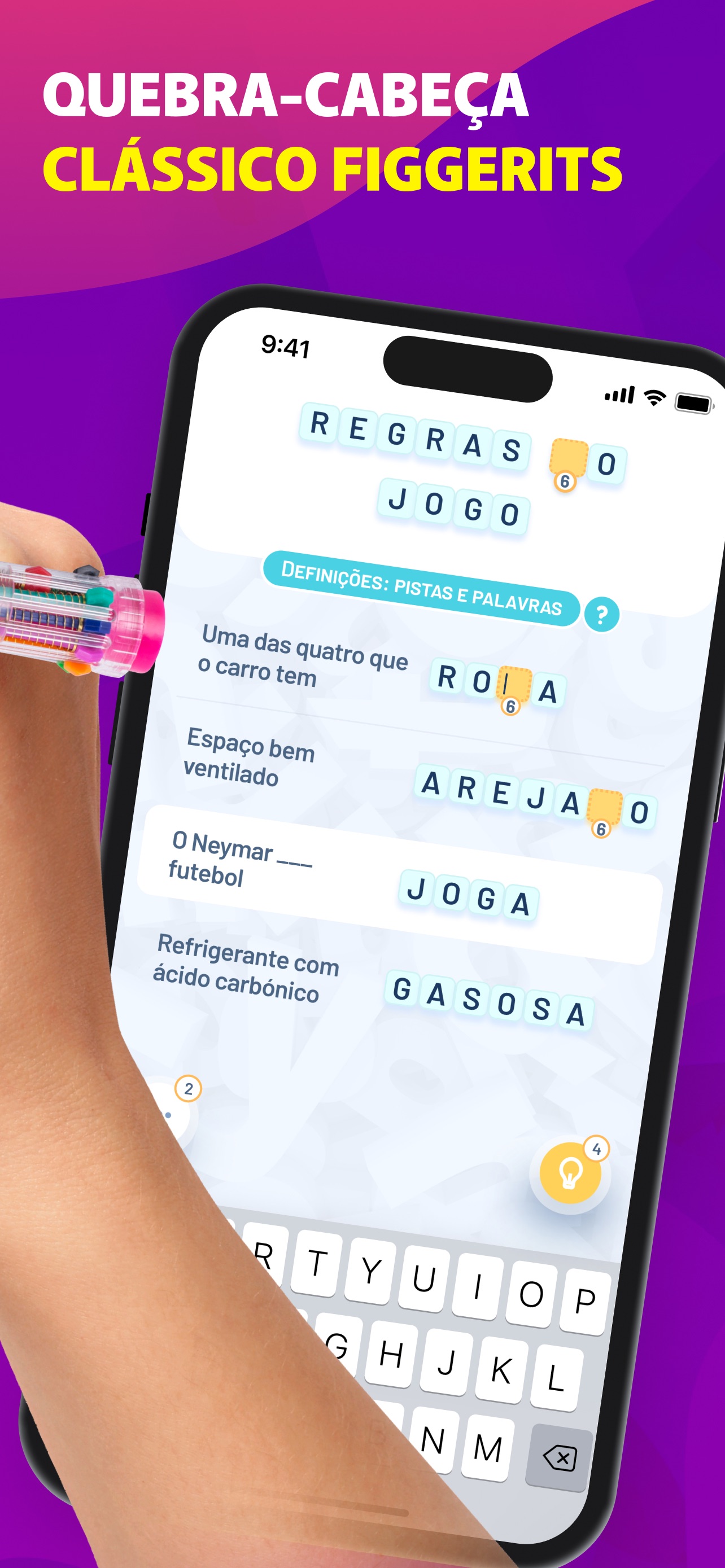 Captura de ecrã 3 da app Crostic－Caça Palavras Cruzadas