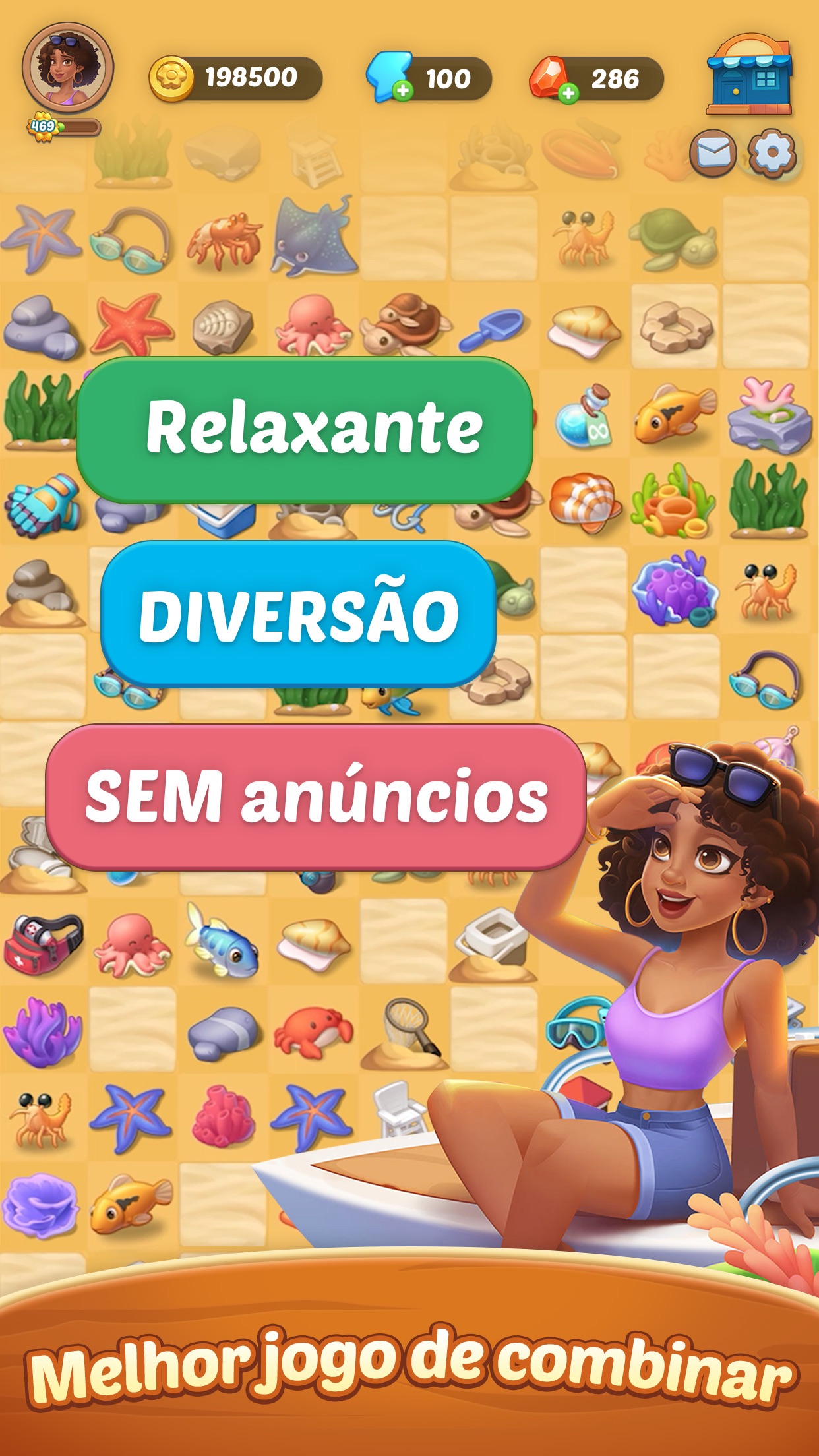 Captura de ecrã 3 da app Seaside Escape®: Merge & Story