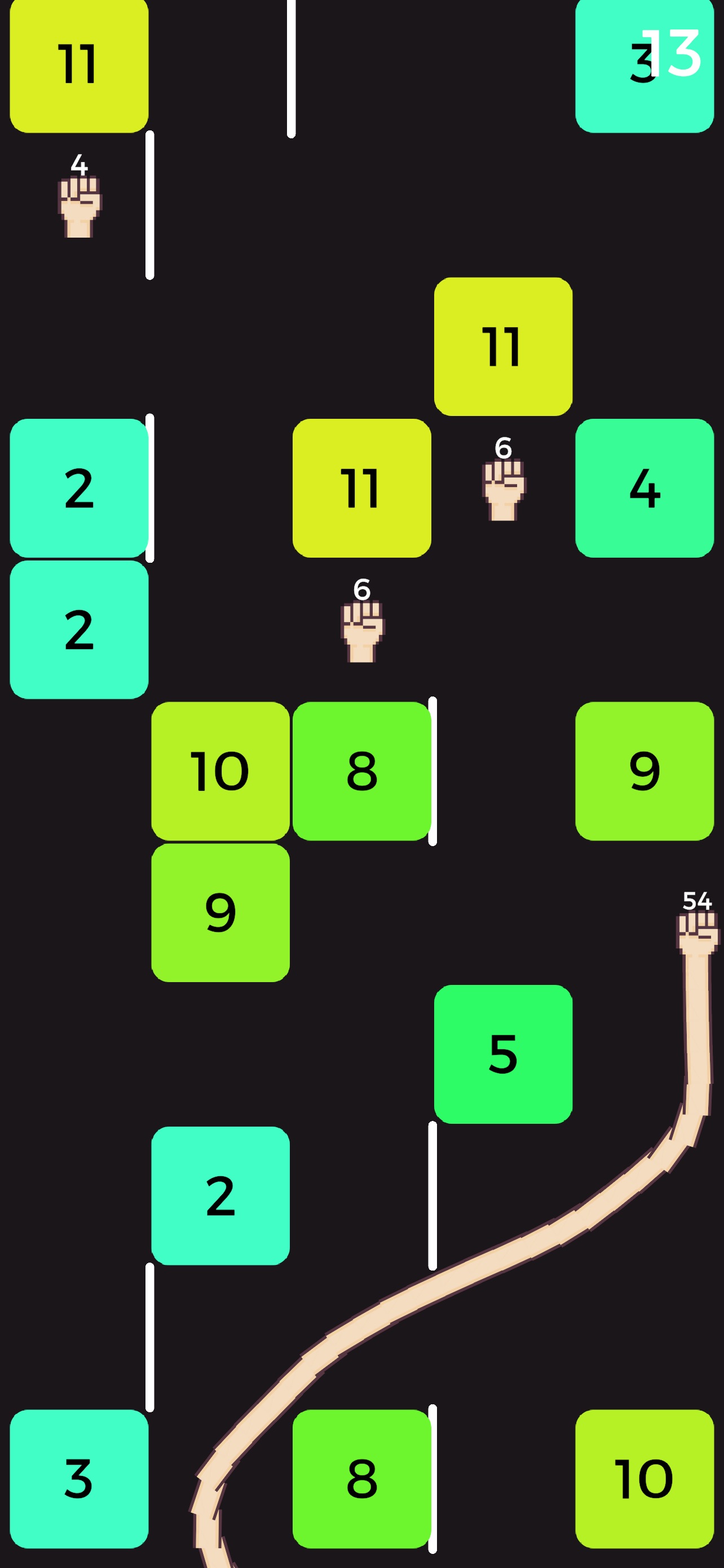 Captura de ecrã 1 da app Snake VS Block