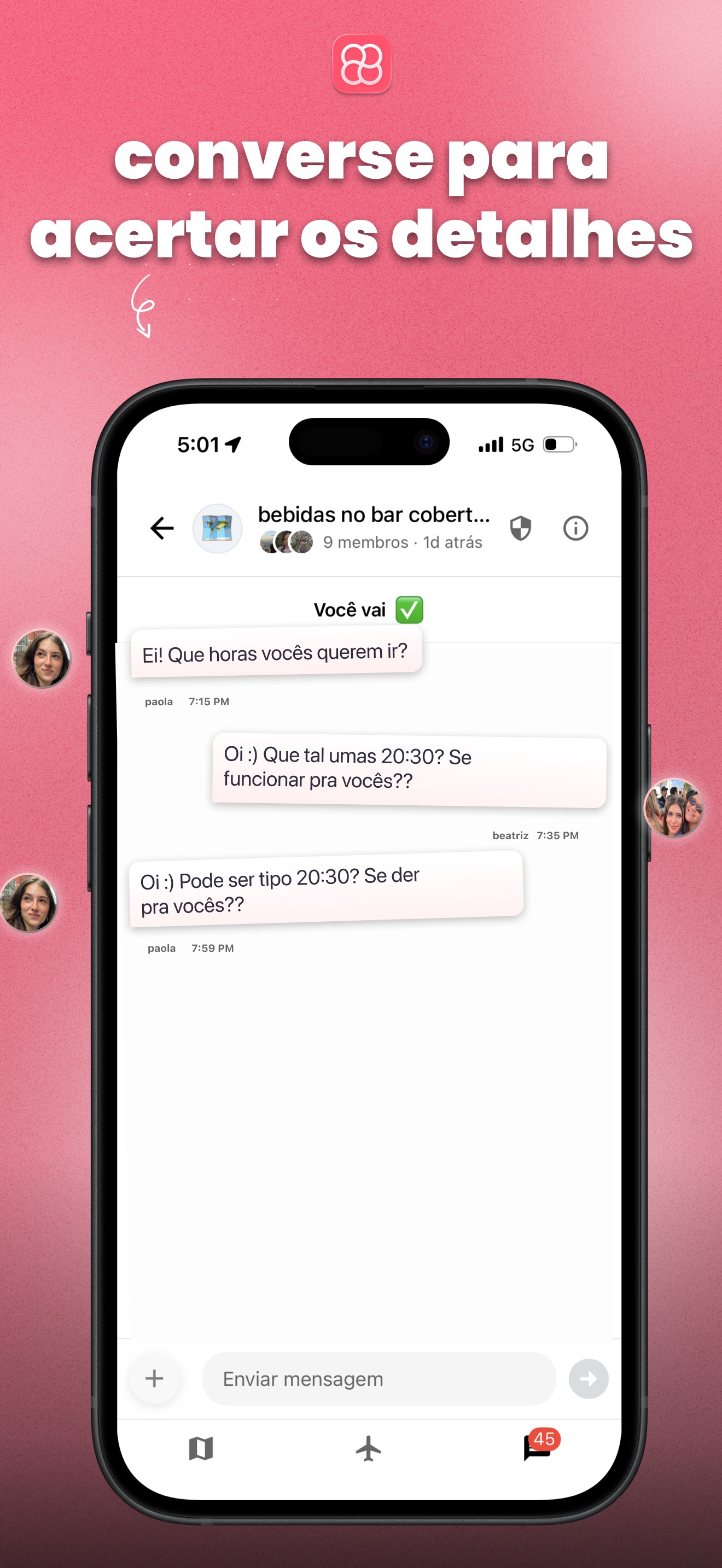 Captura de ecrã 4 da app nomadtable: amigos de viagem