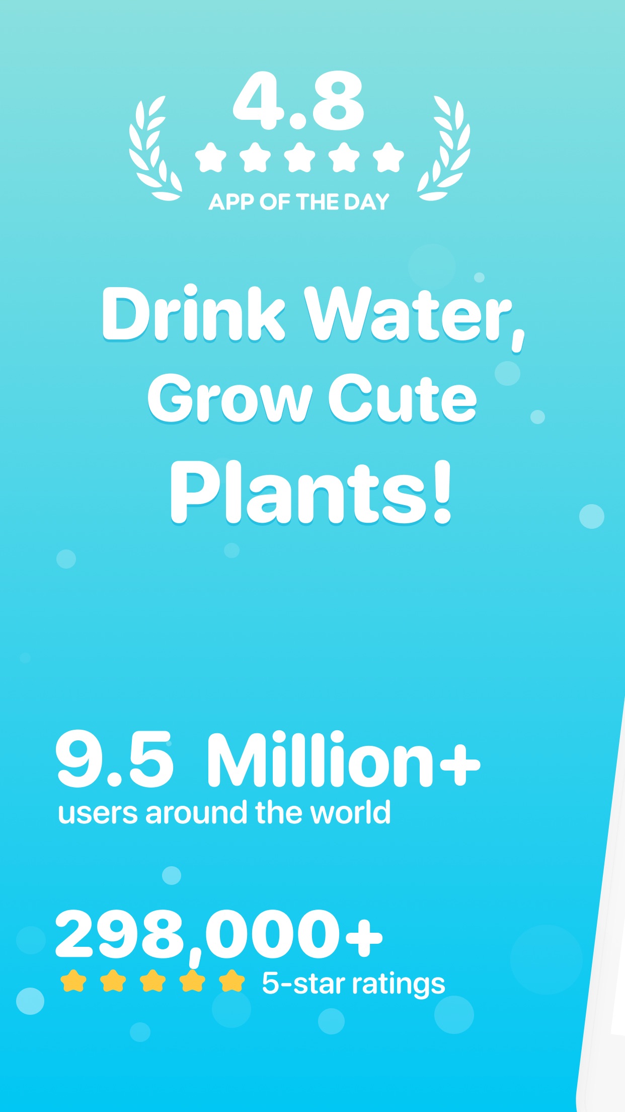 Captura de ecrã 1 da app Plant Nanny Cute Water Tracker