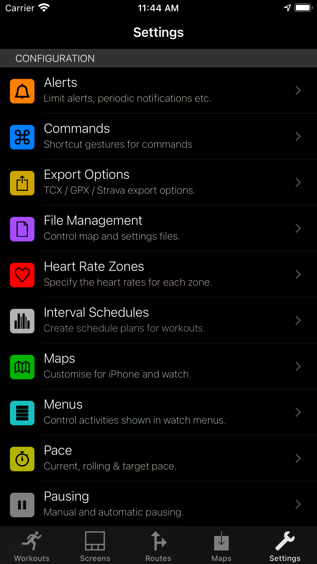 Captura de ecrã 4 da app WorkOutDoors