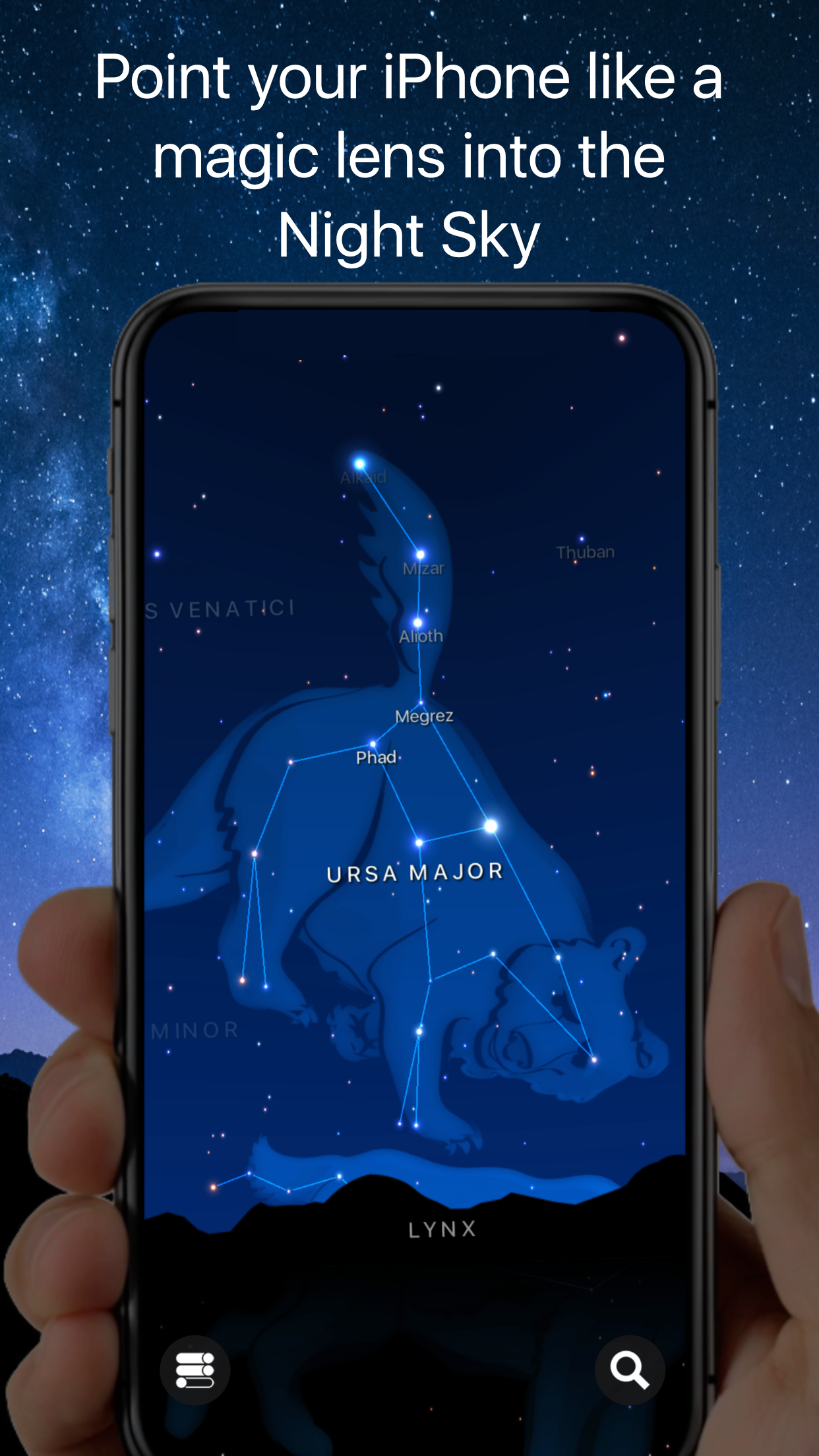 Captura de ecrã 1 da app Starlight®: Mapa do Céu