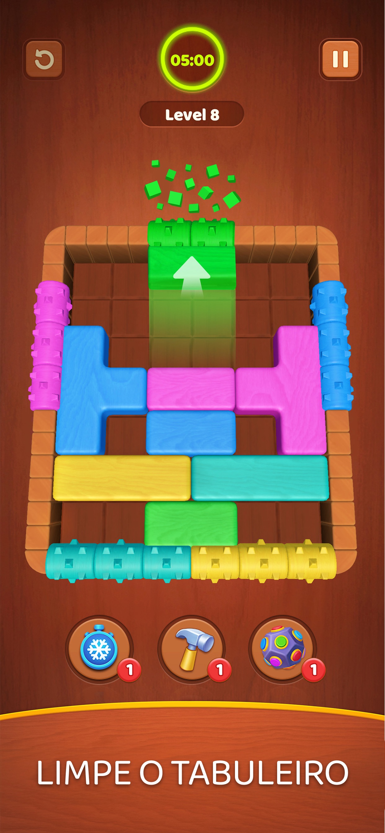 Captura de ecrã 1 da app Wood Block Jam