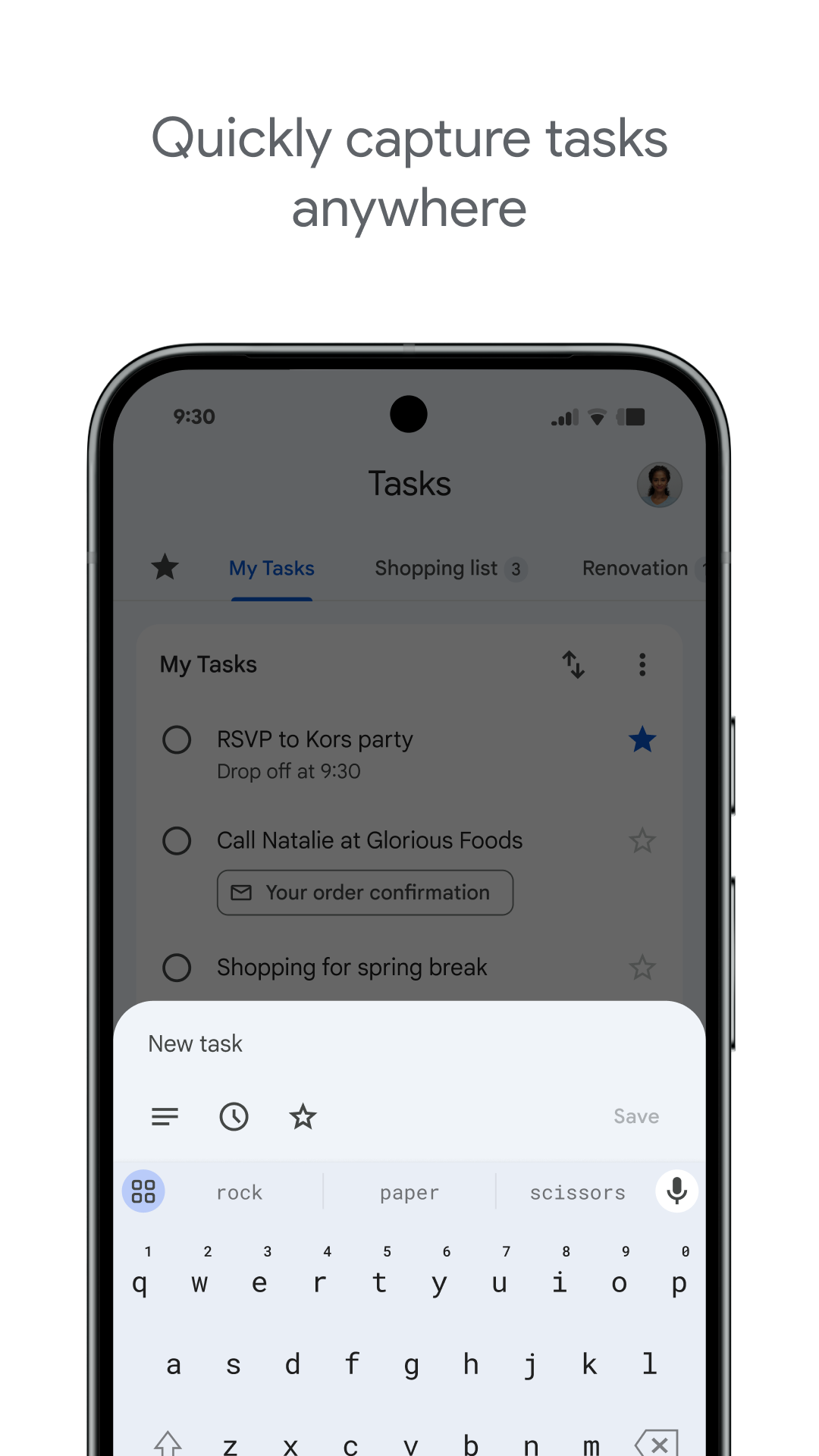 Captura de ecrã 1 da app Google Tasks