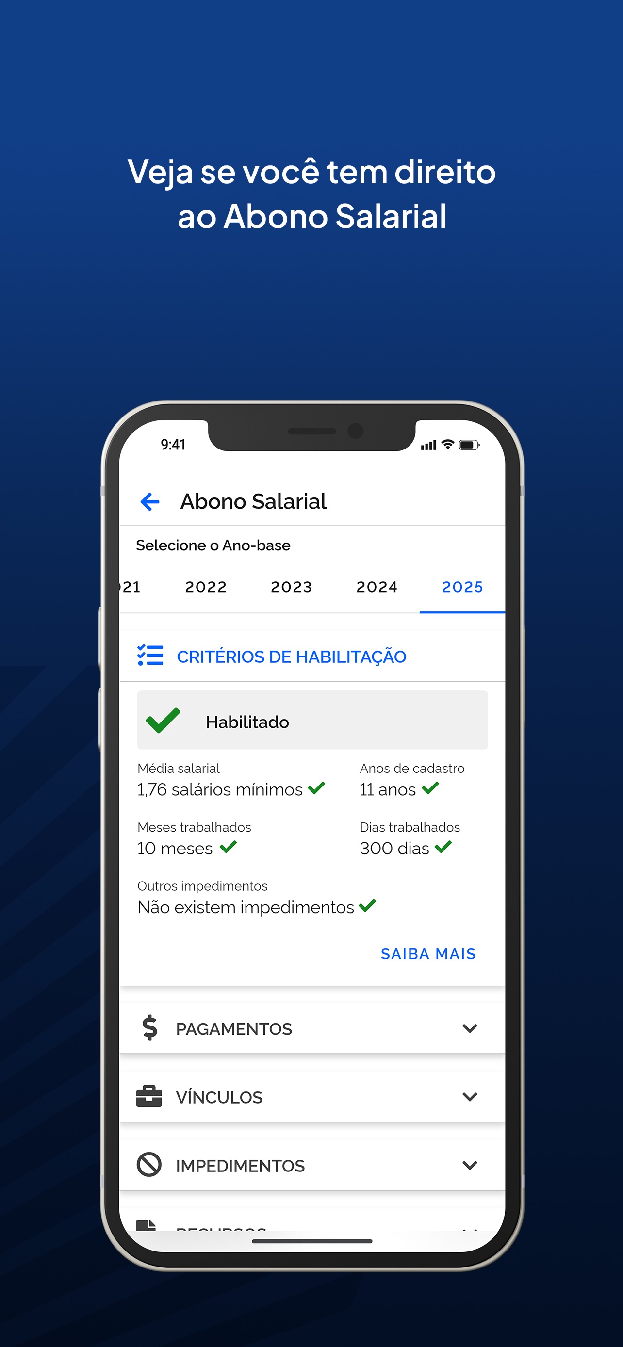 Captura de ecrã 4 da app Carteira de Trabalho Digital