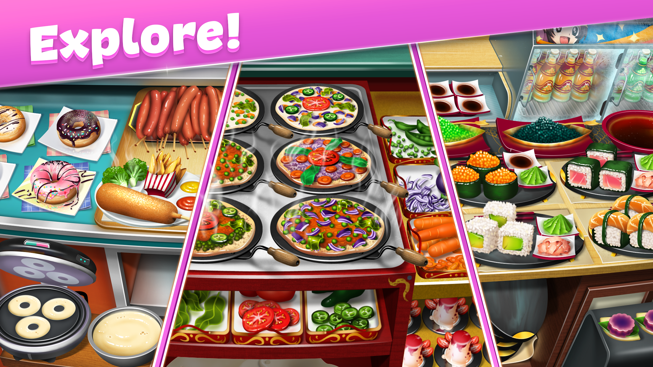 Captura de ecrã 2 da app Cooking Fever: Jogo culinário