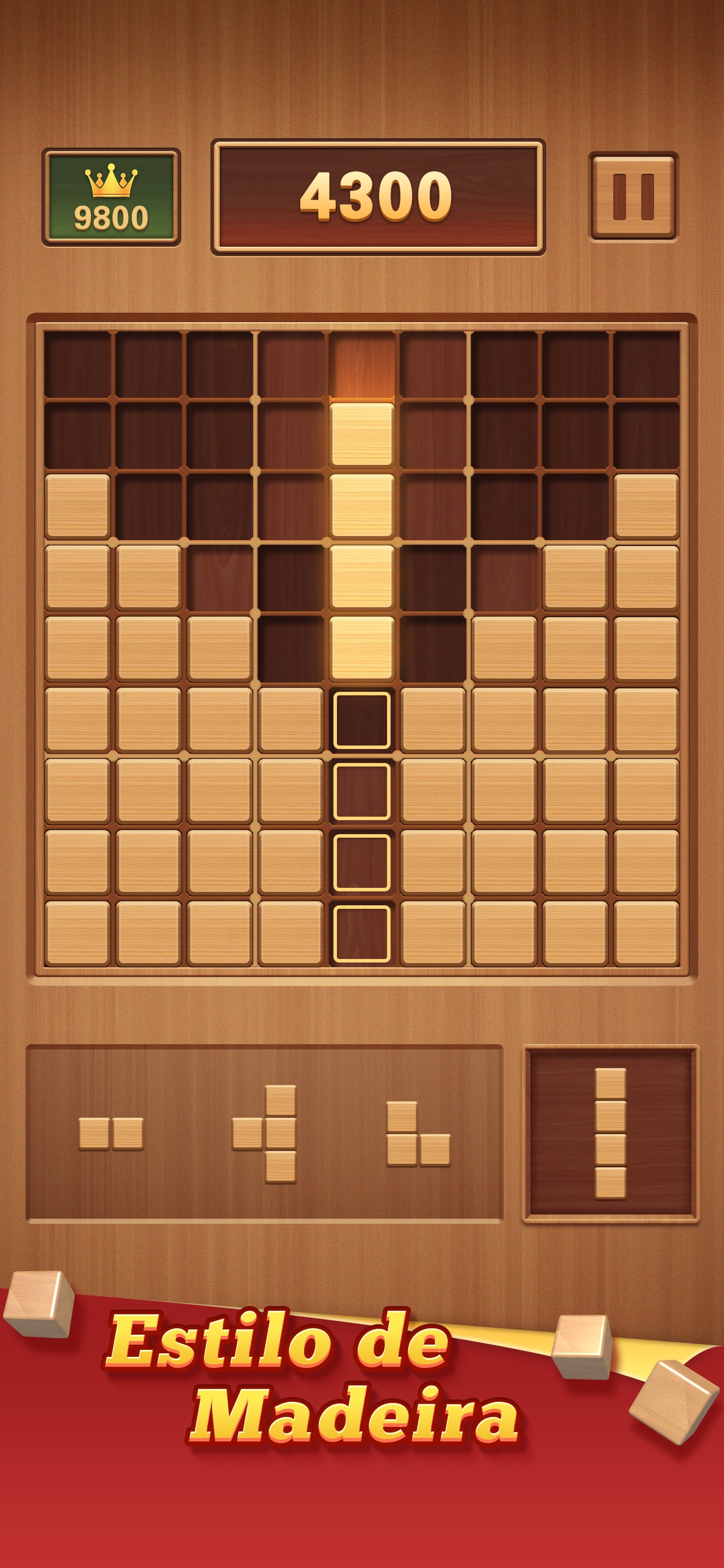 Captura de ecrã 1 da app Wood Block 99 - Sudoku Puzzle