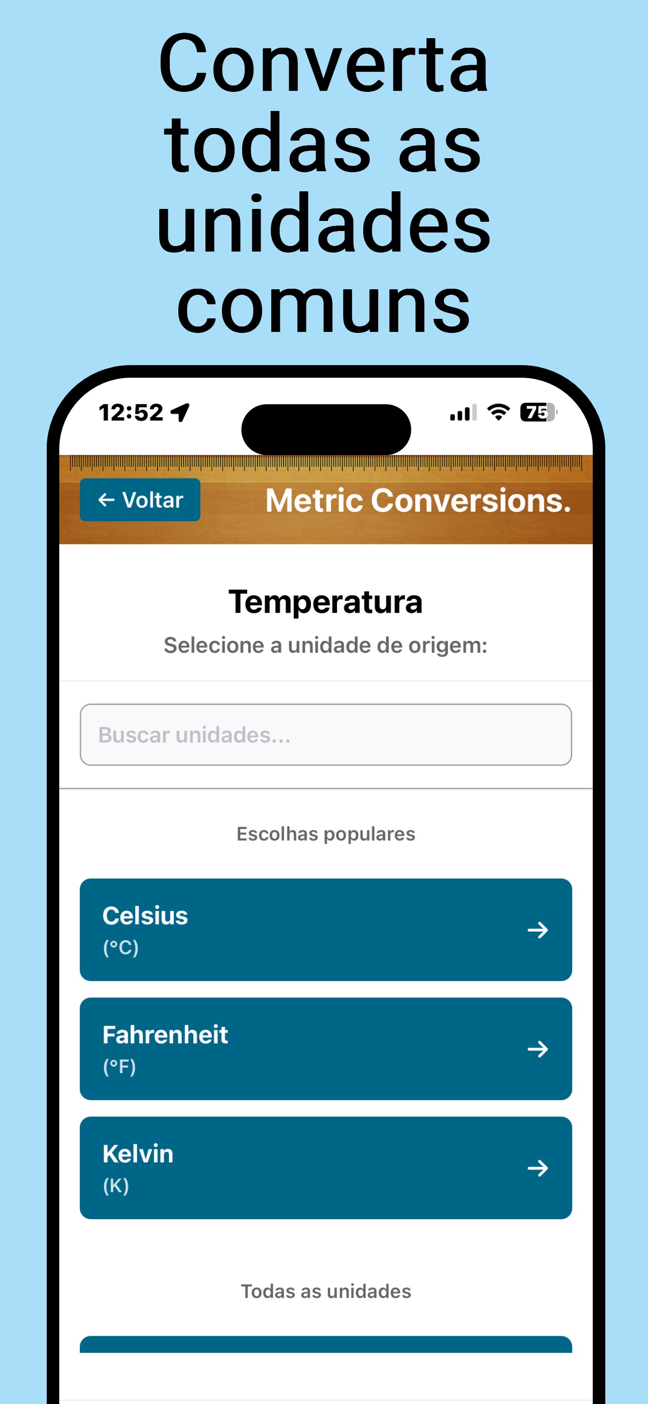 Captura de ecrã 3 da app Metric Conversions Premium