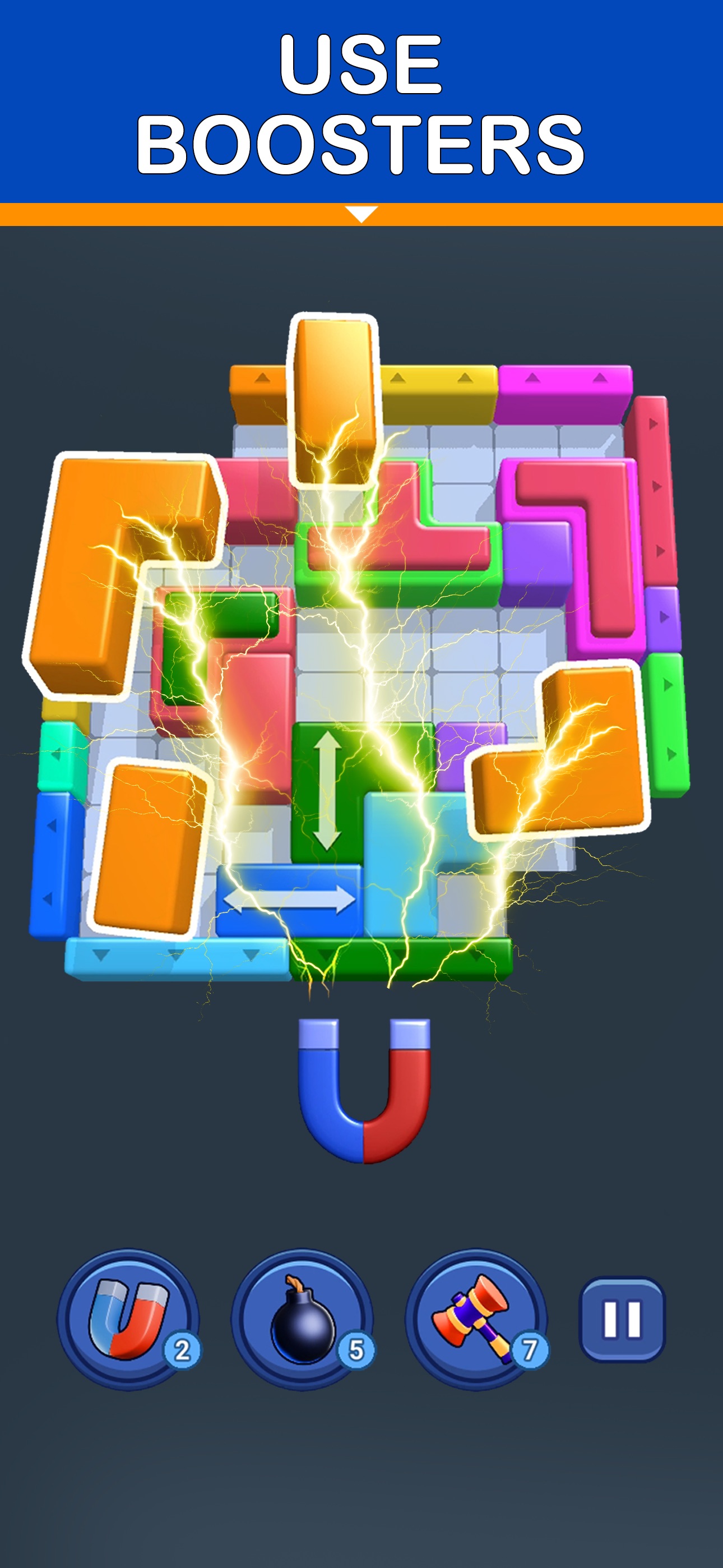 Captura de ecrã 3 da app Shape Escape: Puzzle de Blocos