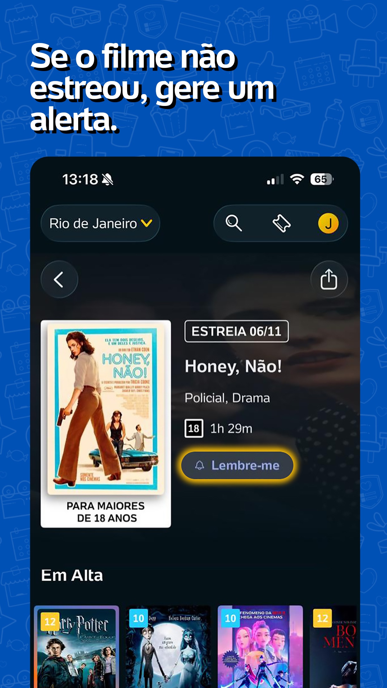 Captura de ecrã 2 da app Ingresso.com +Filmes +Cinemas