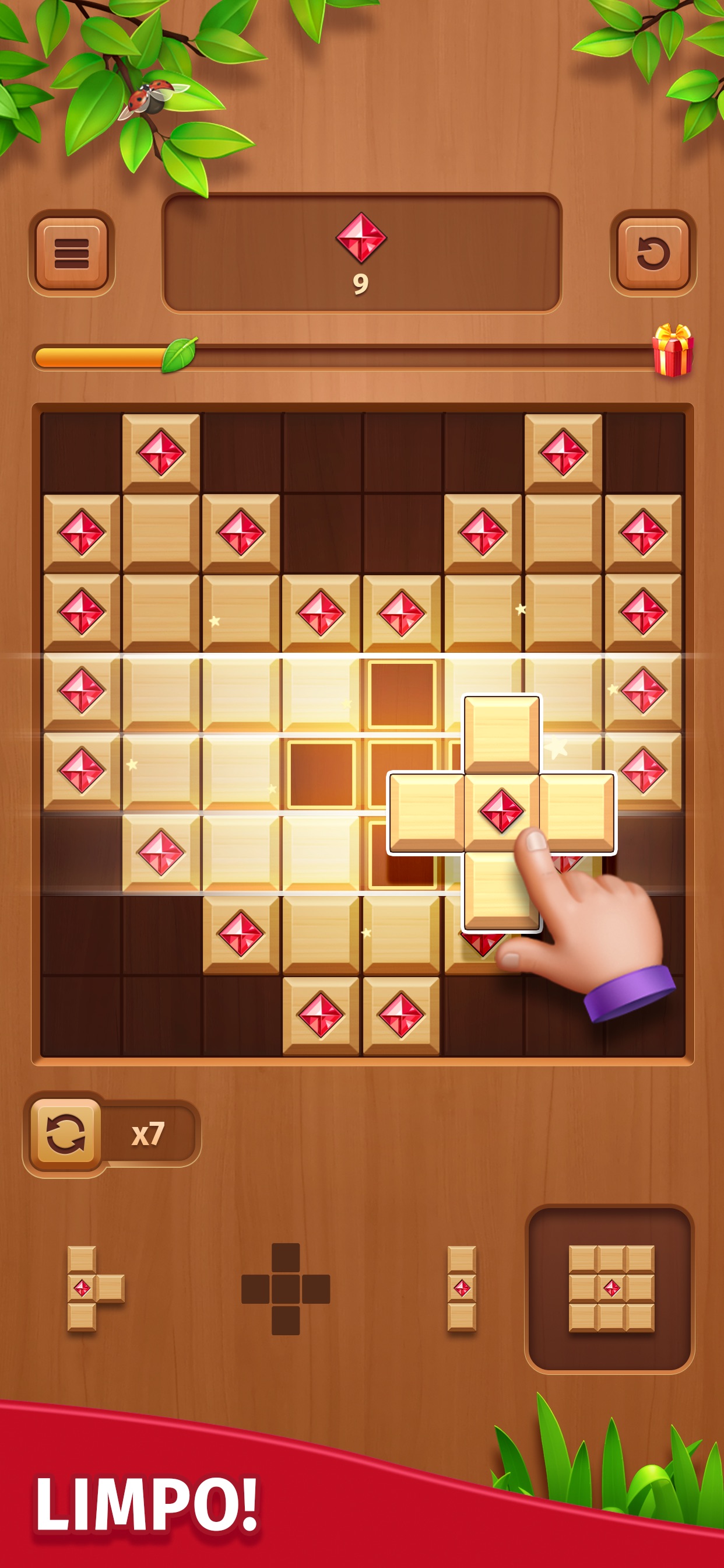Captura de ecrã 1 da app Cube Block - Jogo Puzzle Woody