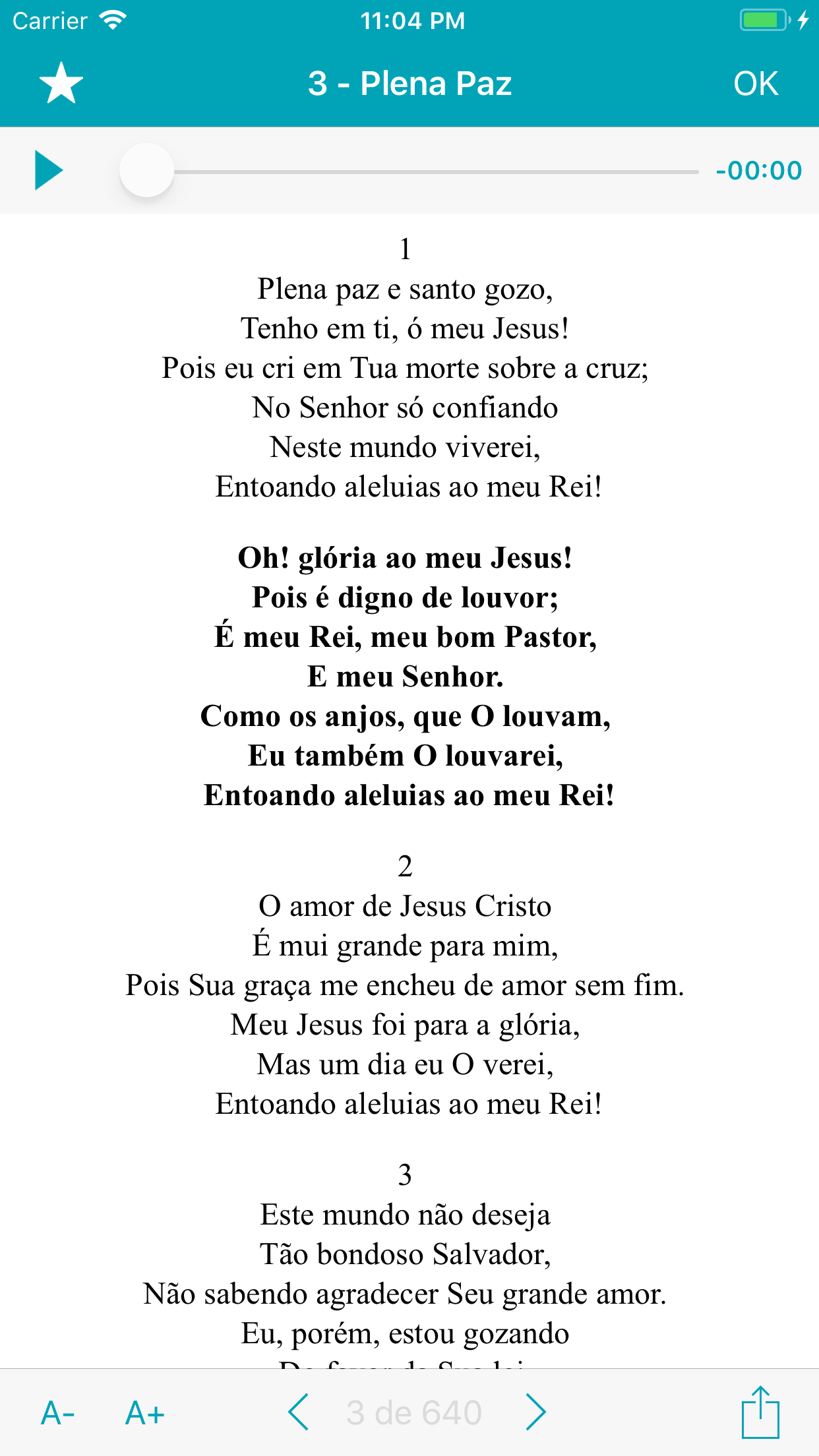 Captura de ecrã 2 da app Harpa Cristã +
